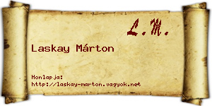 Laskay Márton névjegykártya