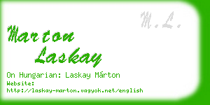 marton laskay business card